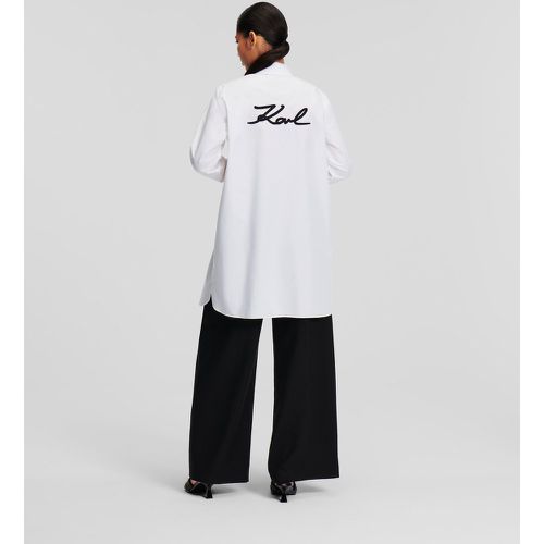 Karl Signature Tunic Shirt, Woman, , Size: 40 - Karl Lagerfeld - Modalova