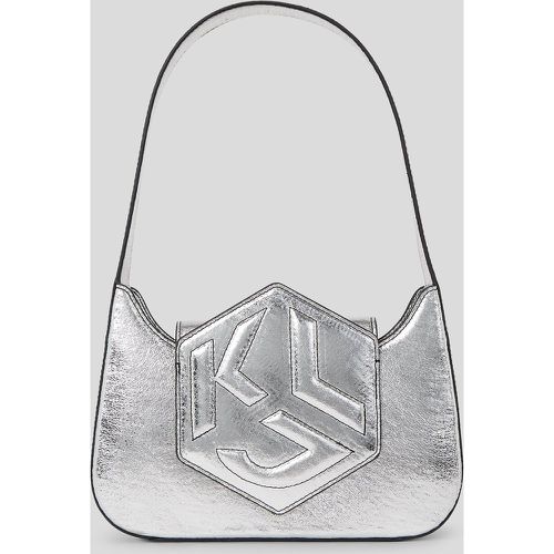 Klj Hexagon Metallic Monogram Shoulder Bag, Woman, , Size: One size - Karl Lagerfeld - Modalova