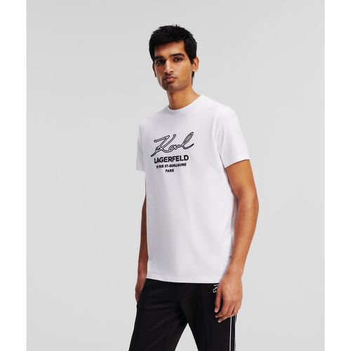 Karl Signature Logo T-shirt, Man, , Size: L - Karl Lagerfeld - Modalova
