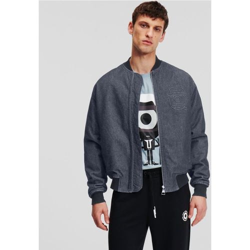 Kl X Darcel Disappoints Denim Bomber Jacket, Man, , Size: L - Karl Lagerfeld - Modalova