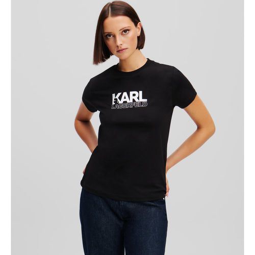 Karl Stack Logo T-shirt, Woman, , Size: L - Karl Lagerfeld - Modalova