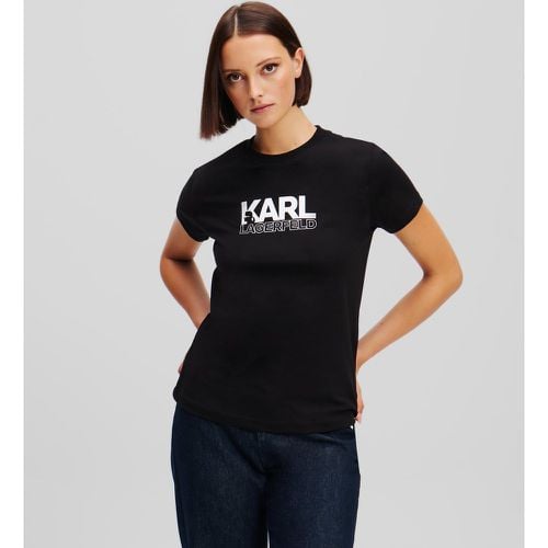 Karl Stack Logo T-shirt, Woman, , Size: XS - Karl Lagerfeld - Modalova