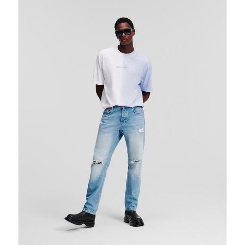 Klj Distressed Tapered Jeans, Man, , Size: 3232 - Karl Lagerfeld - Modalova