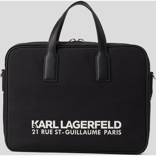 Rue St-guillaume Nylon Briefcase, Man, , Size: One size - Karl Lagerfeld - Modalova