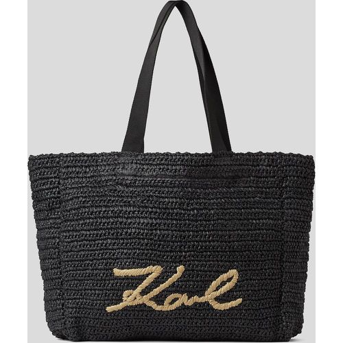 K/signature Raffia Beach Tote Bag, Woman, , Size: One size - Karl Lagerfeld - Modalova