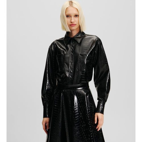 Faux-leather Shirt, Woman, , Size: 38 - Karl Lagerfeld - Modalova