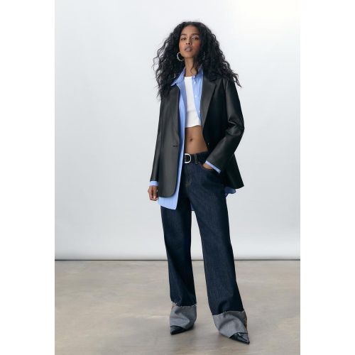 Blazer regular fit similicuir XS - Stradivarius - Modalova