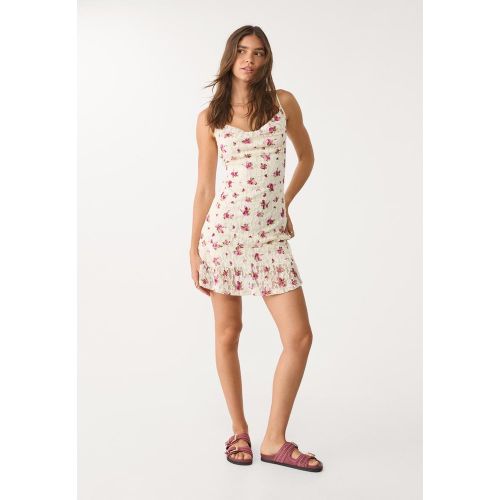 Robe courte bretelles dentelle XS - Stradivarius - Modalova