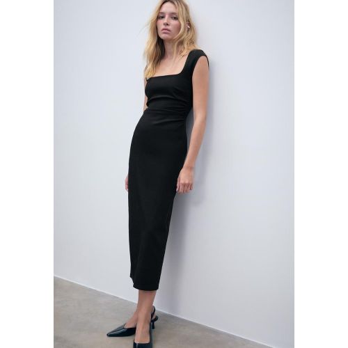 Robe midi fronces XS - Stradivarius - Modalova