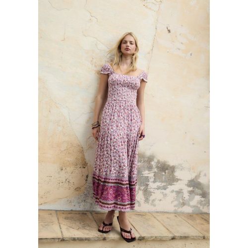 Robe longue fluide imprimée XS - Stradivarius - Modalova