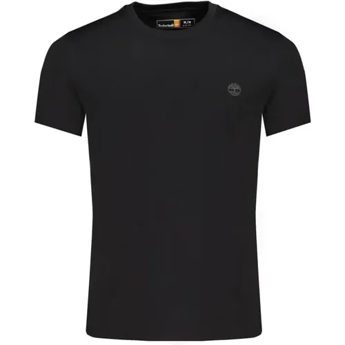 Schwarzes Baumwoll-T-Shirt Textil-Upgrade , Herren, Größe: 2XL - Timberland - Modalova