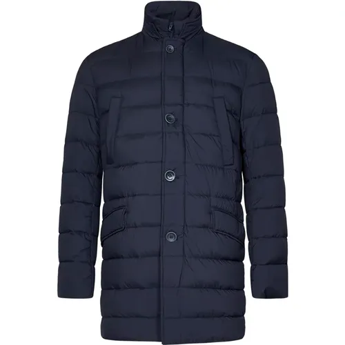 Blauer Stepp-Slim-Fit-Mantel Herno - Herno - Modalova