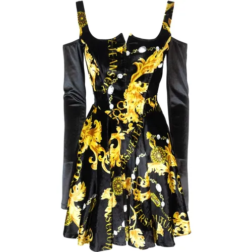 Barocco Print Dress , female, Sizes: XS, S - Versace Jeans Couture - Modalova