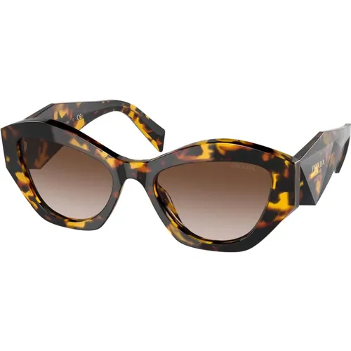 Honey Havana/ Shaded Sunglasses , female, Sizes: 53 MM - Prada - Modalova