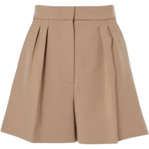 High-Waist Wollmischung Shorts - Max Mara - Modalova