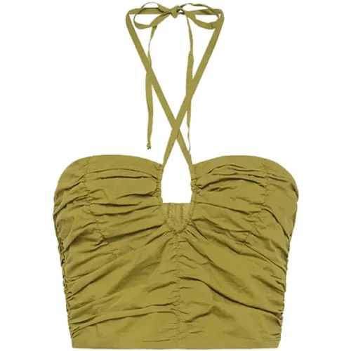 Draped Cotton Bustier Top , female, Sizes: XS - Forte Forte - Modalova