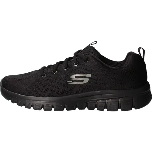 Sportlicher Strick-Sneaker , Damen, Größe: 37 EU - Skechers - Modalova