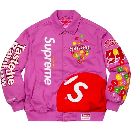 Lila Skittles Varsity Jacke Limited Edition - Supreme - Modalova