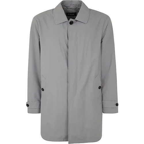 Grey Trench Coat , male, Sizes: L - Kiton - Modalova