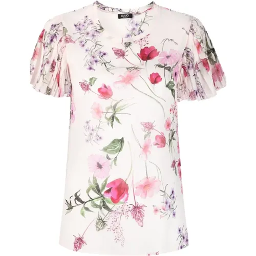 Blumenmuster Rosa Hemd , Damen, Größe: L - Liu Jo - Modalova