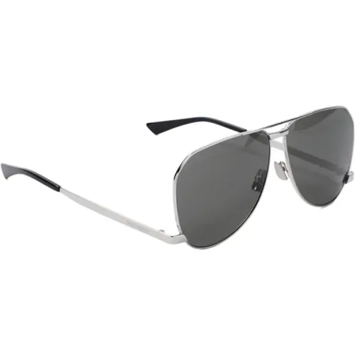 Metallic Aviator Sonnenbrille Ss24 , Herren, Größe: L/Xl - Saint Laurent - Modalova