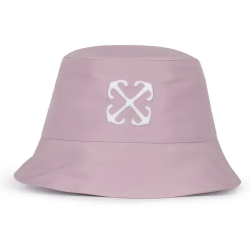 Burnished Lilac White Arrow Bucket Hat , Damen, Größe: S - Off White - Modalova