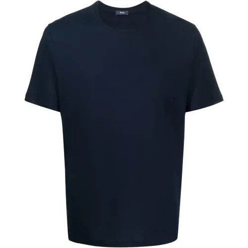 T-shirts and Polos , male, Sizes: L - Herno - Modalova