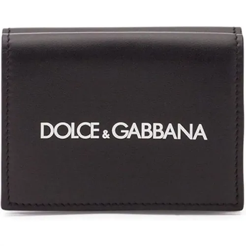 Premium Leather Bifold Wallet , male, Sizes: ONE SIZE - Dolce & Gabbana - Modalova