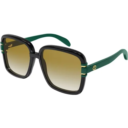 Gg1066S Sunglasses in Green Brown , female, Sizes: 59 MM - Gucci - Modalova