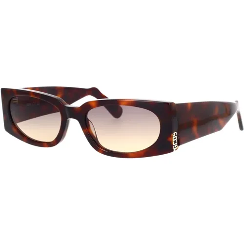 Urban Style Sunglasses with Dark Havana Frame and Grey Gradient Lenses , unisex, Sizes: 56 MM - Gcds - Modalova