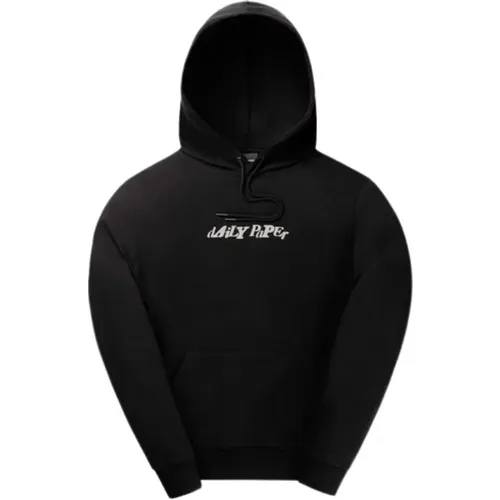 Schwarzer Kapuzenhoodie mit geprägtem Logo , Herren, Größe: M - Daily Paper - Modalova