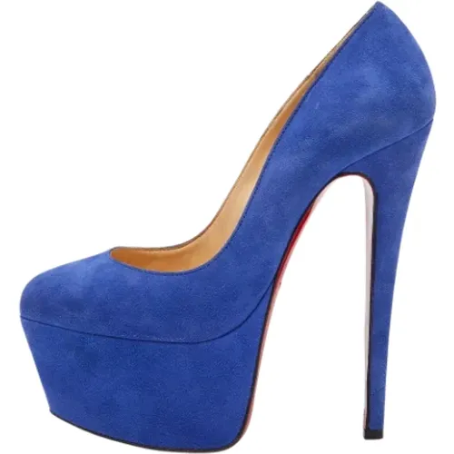 Pre-owned Suede heels , female, Sizes: 3 UK - Christian Louboutin Pre-owned - Modalova