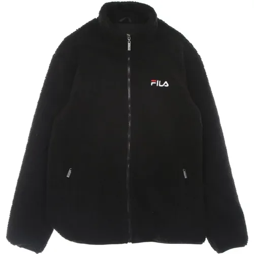 Schwarze Sherpa Fleecejacke für Männer - Fila - Modalova