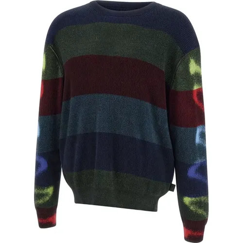 Farbblock Baumwollpullover, Weicher Stoff , Herren, Größe: L - Paul Smith - Modalova