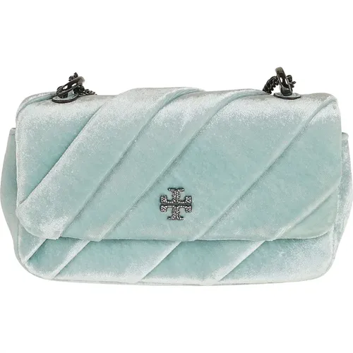 Blaue Lederhandtasche Eleganter Stil - TORY BURCH - Modalova