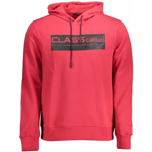 Luxury Cotton Hoodie with Unique Print , male, Sizes: XL - Cavalli Class - Modalova