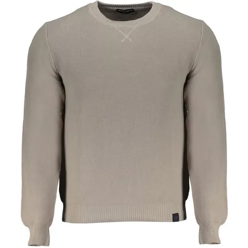 Grauer Baumwoll-Logopullover , Herren, Größe: XL - North Sails - Modalova