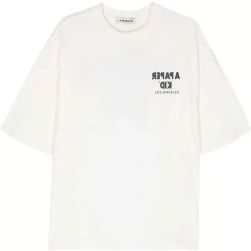Baumwoll T-Shirt mit Logo-Print , Herren, Größe: L - A Paper Kid - Modalova