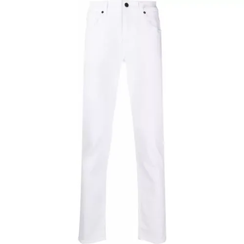 Weiße Skinny Baumwolljeans , Herren, Größe: W33 - 7 For All Mankind - Modalova