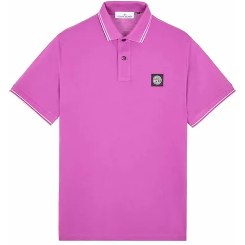 Pique Polo Shirt Logo Short Sleeve , male, Sizes: M, L, S, XL - Stone Island - Modalova