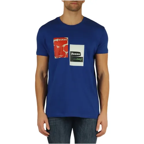 Baumwoll T-Shirt mit Logo-Print , Herren, Größe: L - Daniele Alessandrini - Modalova
