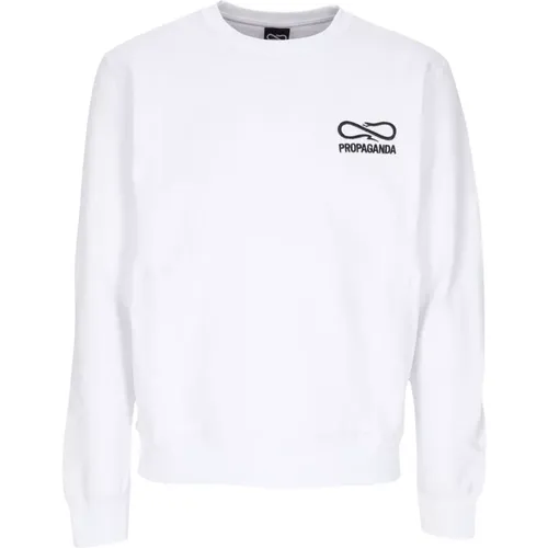 Logo Bestickter Crewneck Sweatshirt Weiß - Propaganda - Modalova