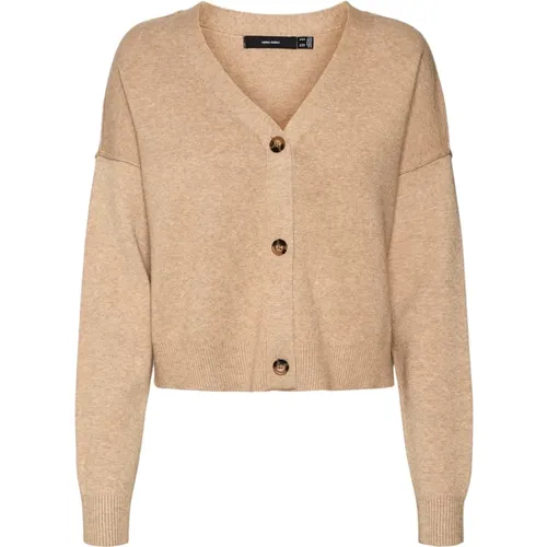 Gold Link V-Ausschnitt Cardigan , Damen, Größe: L - Vero Moda - Modalova