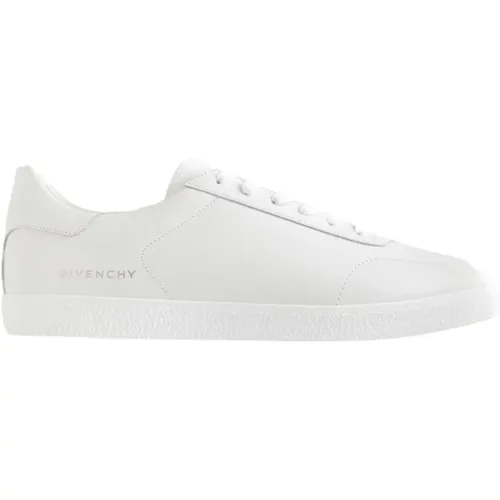 Weiße Leder Low-Top Sneakers , Herren, Größe: 41 1/2 EU - Givenchy - Modalova
