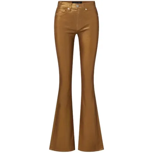 Goldene Metallic Skinny Flare Jeans , Damen, Größe: W29 - Veronica Beard - Modalova