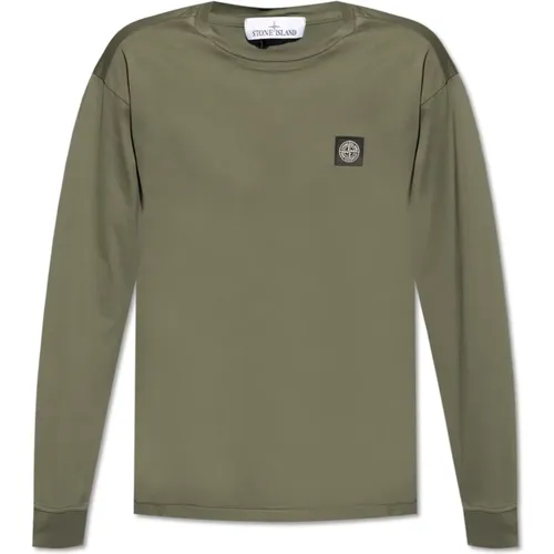 T-Shirt mit Logo-Patch Stone Island - Stone Island - Modalova