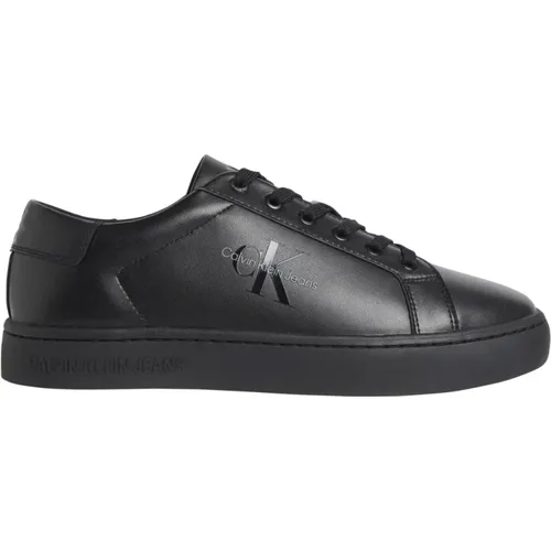 Schwarze Low-Top Sneakers , Herren, Größe: 44 EU - Calvin Klein Jeans - Modalova