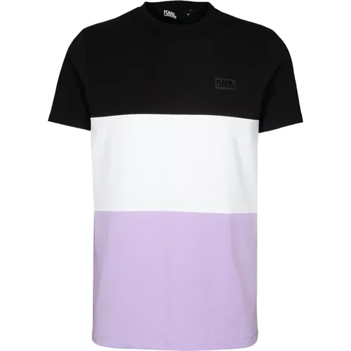 Regular T-Shirt in Black, Purple, White , male, Sizes: XS - Karl Lagerfeld - Modalova