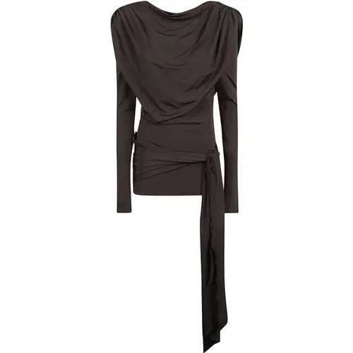 Satin Logo Top , female, Sizes: S - Rotate Birger Christensen - Modalova