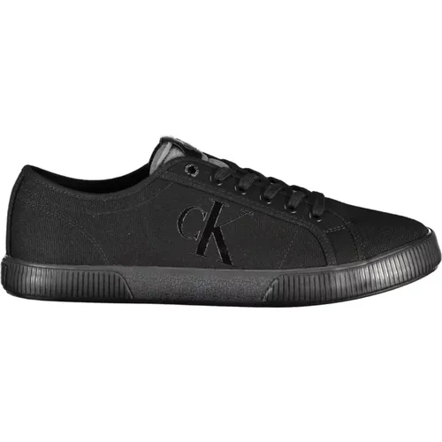 Sportliche Schwarze Sneaker mit Kontrastdetails , Herren, Größe: 41 EU - Calvin Klein - Modalova